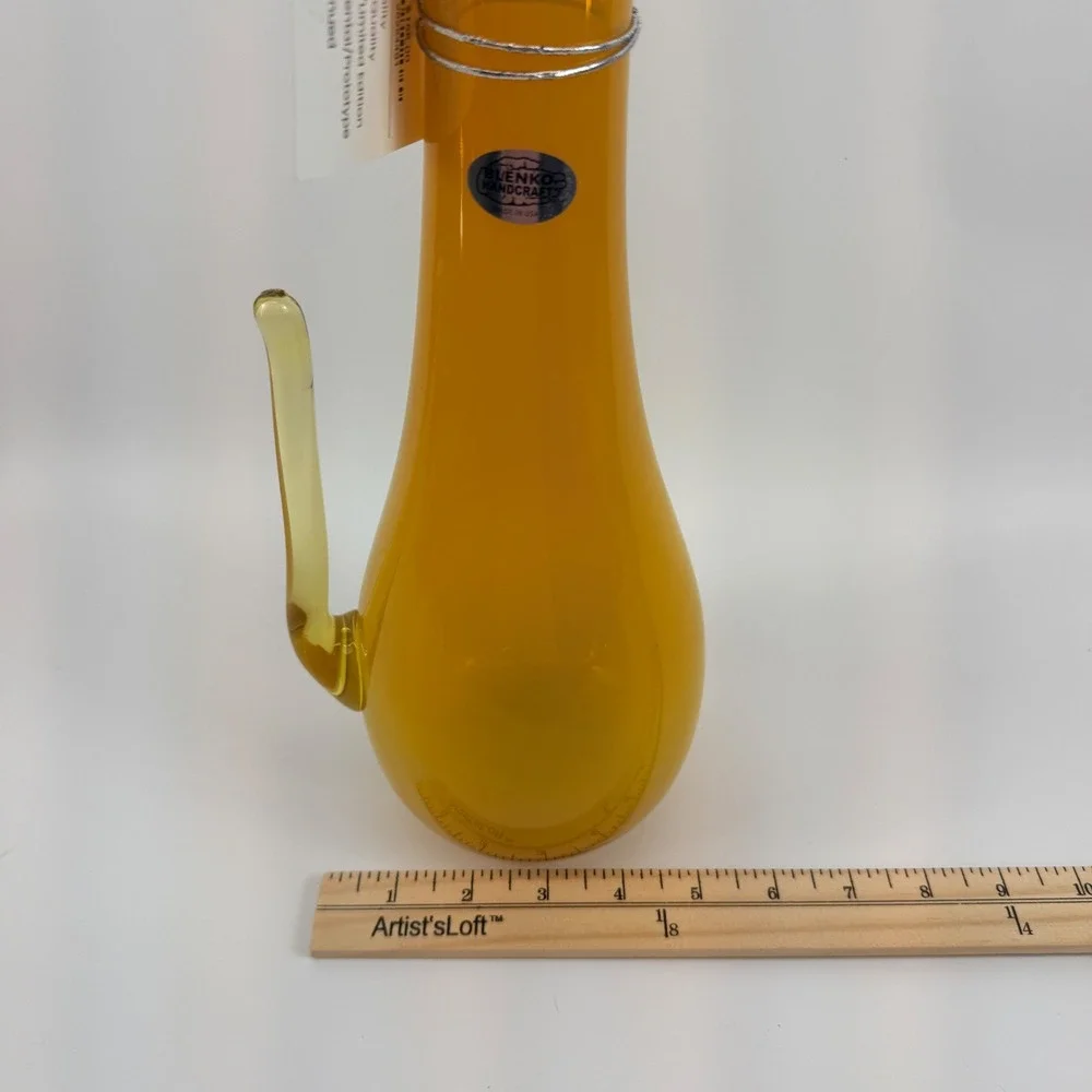 Blenko 2025 WV Day Companion Vase Holler Song Citrine Swung Vase Whistle Pull